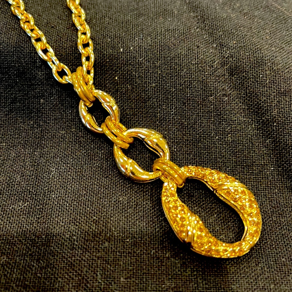Landau gold long necklace and bracelet - Picture 4 of 5